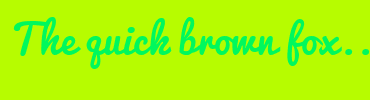 Image with Font Color 00F85D and Background Color B7FC00